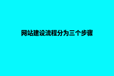 网站建设流程，如何搭建一个网站(网站建设流程分为三个步骤)