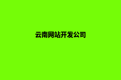 云南网站制作公司(云南网站开发公司)