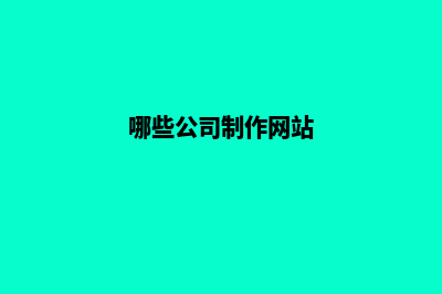 哪些公司制作网站好(哪些公司制作网站)