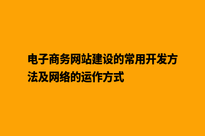 电子商务网站建设方案(电子商务网站建设的常用开发方法及网络的运作方式)