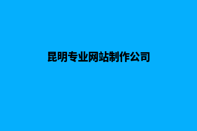 昆明公司网站制作(昆明专业网站制作公司)