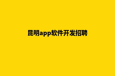 昆明APP软件开发(昆明app软件开发招聘)