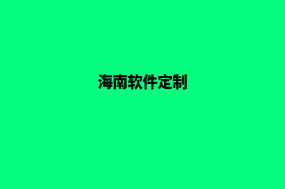 海南网站定制计划(海南软件定制)