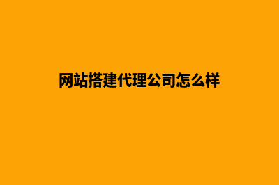 网站搭建代理公司(网站搭建代理公司怎么样)