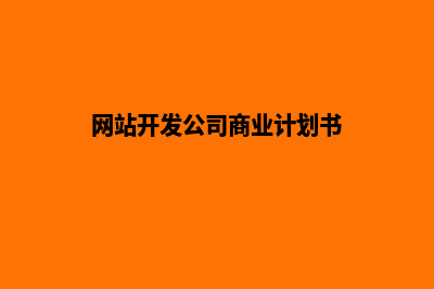 商业网站开发(网站开发公司商业计划书)