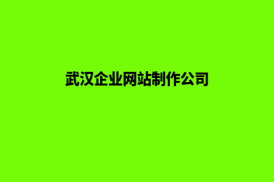 武汉做网站公司(武汉企业网站制作公司)