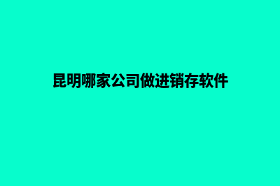 昆明哪家公司做网站(昆明哪家公司做进销存软件)