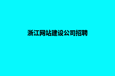 浙江网站建设公司(浙江网站建设公司招聘)