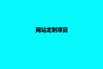 网站定制开发合同(网站定制项目)