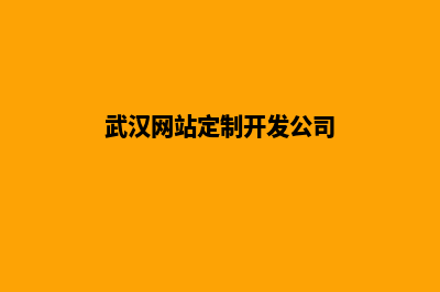 武汉网站定制开发(武汉网站定制开发公司)