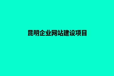 昆明企业网站建设开发(昆明企业网站建设项目)