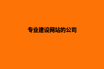 专业建设网站(专业建设网站的公司)