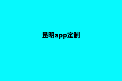 昆明网站定制公司(昆明app定制)