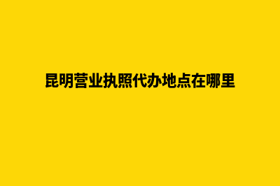 昆明营业执照代办价格(昆明营业执照代办地点在哪里)