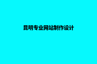 昆明做网站设计的公司(昆明专业网站制作设计)