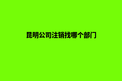 昆明公司注销怎样收费(昆明注销营业执照需要什么资料)