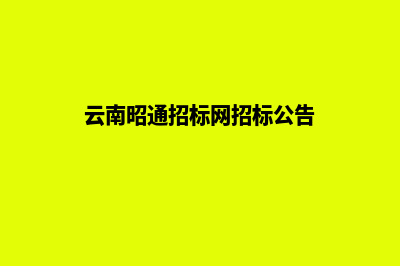 昭通小网站建设公司(云南昭通招标网招标公告)