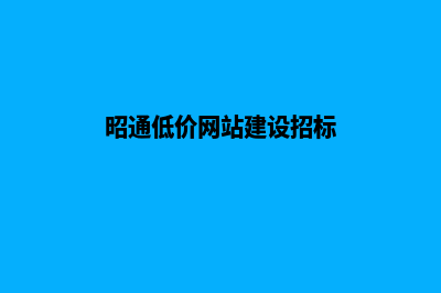 昭通低价网站建设制作商(昭通低价网站建设招标)