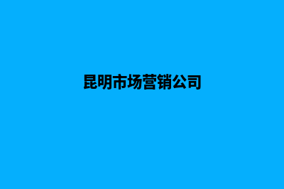 昆明公司营销网站建设(昆明市场营销公司)