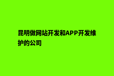 昆明提供做网站哪家好(昆明做网站开发和APP开发维护的公司)