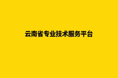 云南专业建设企业网站(云南省专业技术服务平台)