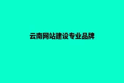 云南专业网站建设制作价格(云南网站建设专业品牌)