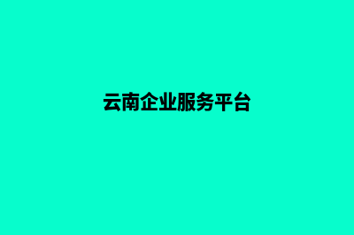 云南企业网站设计费用(云南企业服务平台)