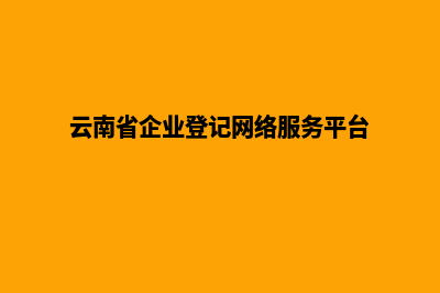 云南企业网站设计流程(云南省企业登记网络服务平台)