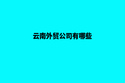 云南外贸网站建设哪家好(云南外贸公司有哪些)