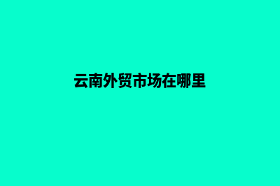 云南外贸营销型网站建设公司(云南外贸市场在哪里)