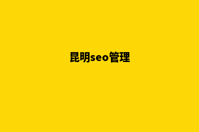 昆明seo优化网站定制(昆明seo管理)