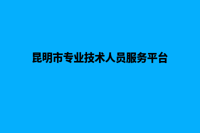 昆明专业创建网站(昆明市专业技术人员服务平台)