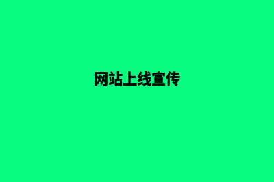 网站上线方案(网站上线宣传)