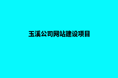 玉溪公司网站建设要多少钱(玉溪公司网站建设项目)