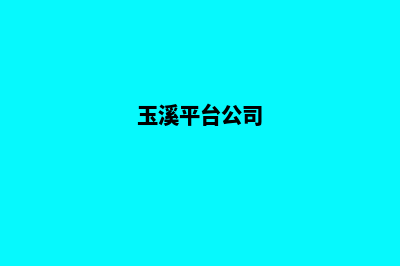 玉溪公司网站开发哪家好(玉溪平台公司)