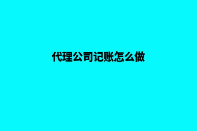 代理公司记账怎么收费(代理公司记账怎么做)