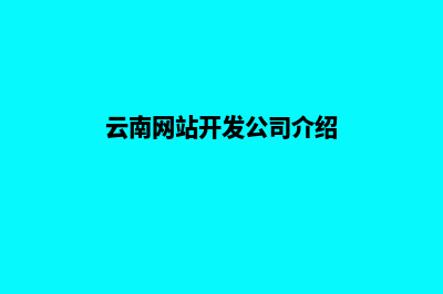 云南公司网页设计多少费用(云南网站开发公司介绍)