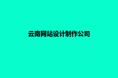 云南建网站专业(云南网站设计制作公司)