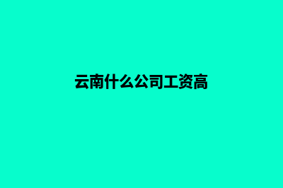 云南哪个公司做网页重做好(云南什么公司工资高)