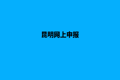 昆明网页重做报价(昆明网上申报)