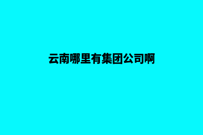 云南哪里有集团网站建设(云南哪里有集团公司啊)