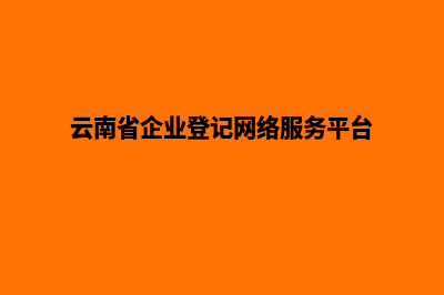 云南企业网页设计方案(云南省企业登记网络服务平台)