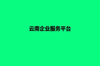 云南企业网站搭建(云南企业服务平台)