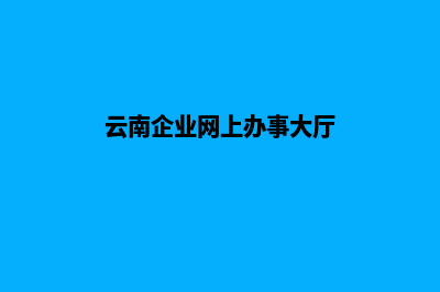 云南企业网站开发教程(云南企业网上办事大厅)