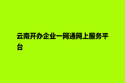 云南企业网站开发要多少钱(云南开办企业一网通网上服务平台)