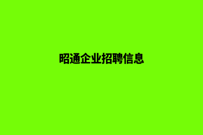 昭通公司网站开发哪家好(昭通企业招聘信息)