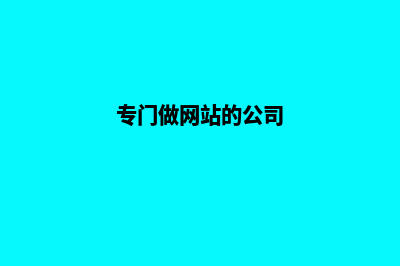 专门做网站(专门做网站的公司)