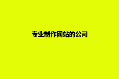 专业做网站的公司(专业制作网站的公司)