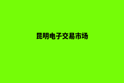 昆明电子商务网站定制多少钱(昆明电子交易市场)