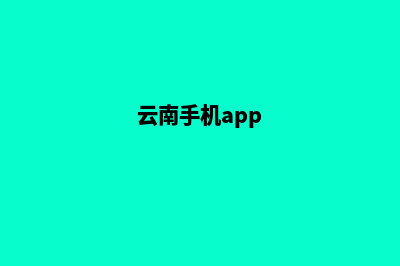 云南手机网站开发报价(云南手机app)